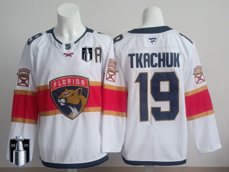 Men 2025 Florida Panthers #19 Tkachuk White Fanatics Home Premium NHL Jersey style 3->florida panthers->NHL Jersey